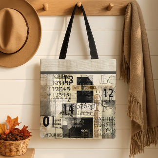 Modern Typography Design Tote Tasche