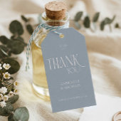 Modern Typography Dusty Blue Wedding Thank You  Geschenkanhänger