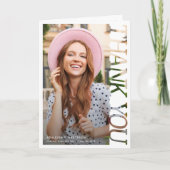 Modern Typography Graduate 2 Photo Thank You Karte (Vorderseite)