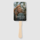 Modern Typography Graduate Photo Graduation Fächer (Vorderseite)