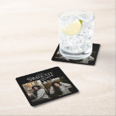 Modern Typography Graduate Photo Graduation Rechteckiger Pappuntersetzer (Vor Ort)