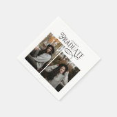 Modern Typography Graduate Photo Graduation Serviette (Ecke)