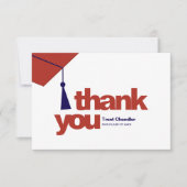 Modern Typography Graduation Thank You Card Dankeskarte (Vorderseite)