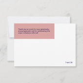 Modern Typography Graduation Thank You Card Dankeskarte (Rückseite)