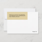 Modern Typography Graduation Thank You Card Dankeskarte (Rückseite)