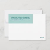 Modern Typography Graduation Thank You Card Dankeskarte (Rückseite)