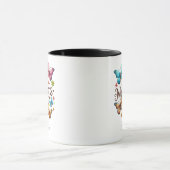 Modern Typography Happy Mothers Day Custom Name Tasse (Zentrum)