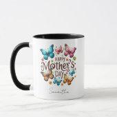 Modern Typography Happy Mothers Day Custom Name Tasse (Links)