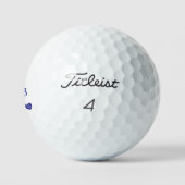 Modern Typography Initials Monogram Elegant Blue Golfball (Logo)