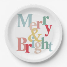 Modern typography Merry and bright