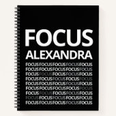 Modern Typography Mindset Journal Black White Notizblock (Vorderseite)