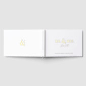 Modern typography minimalist Mr and Mrs Wedding Gästebuch (Voll)