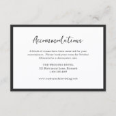 Modern Typography Minimalist Wedding Begleitkarte (Vorderseite)