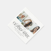Modern Typography Multi Photo Elegant Graduation Serviette (Ecke)