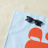 Modern Typography Personalized Name Blue Orange Strandtuch (Beispiel)