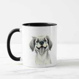 Modern Typography Pet Name Mug With Photo Tasse