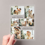 Modern Typography Photo Collage Christmas Card Acryleinladungen (Insitu (Handheld))