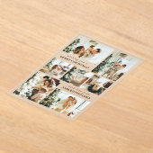 Modern Typography Photo Collage Christmas Card Acryleinladungen (Ablage )