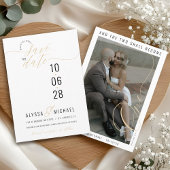 Modern Typography Photo Elegant Christian Wedding Save The Date