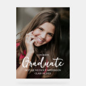 Modern Typography Photo Graduation Acrylschild (Vorderseite)