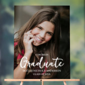 Modern Typography Photo Graduation Acrylschild (Neutral)