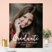 Modern Typography Photo Graduation Acrylschild (Hochzeit)