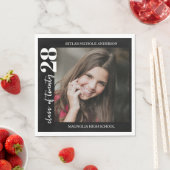 Modern Typography Photo Graduation Serviette (Beispiel)