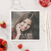 Modern Typography Photo Graduation Serviette (Beispiel)