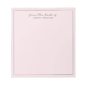 modern typography, pink 2 from the desk of notepad notizblock (Vorderseite)