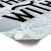 Modern Typography Romantic Heart Quote Square Poster (Ecke)