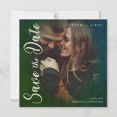 Modern Typography Script Photo Couple Engagement Magneteinladung (Vorderseite)