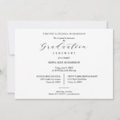 Modern Typography Script Photo Graduate Graduation Einladung (Rückseite)
