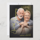 Modern Typography Script Photo Wedding Anniversary Save The Date (Vorderseite)