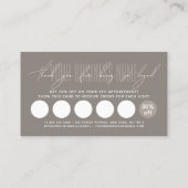 Modern typography script reward  loyalty card treuekarte (Rückseite)