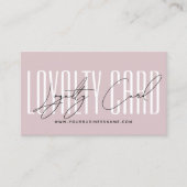 Modern typography script reward  treuekarte (Vorderseite)