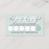 Modern typography script reward treuekarte (Rückseite)