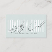 Modern typography script reward  treuekarte (Vorderseite)