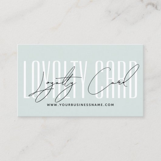 Modern typography script reward  treuekarte (Vorderseite)