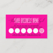 Modern typography script reward  treuekarte (Rückseite)