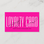 Modern typography script reward  treuekarte (Vorderseite)