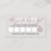 Modern typography script reward treuekarte (Rückseite)