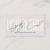 Modern typography script reward treuekarte (Vorderseite)