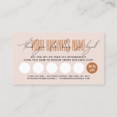 Modern typography script reward treuekarte (Rückseite)