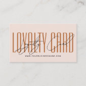 Modern typography script reward treuekarte (Vorderseite)