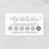 Modern typography script reward  treuekarte (Rückseite)