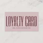 Modern typography script reward  treuekarte (Vorderseite)