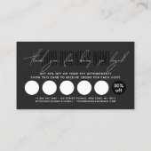 Modern typography script reward  treuekarte (Rückseite)