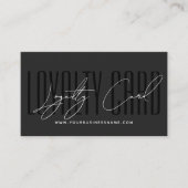 Modern typography script reward treuekarte (Vorderseite)