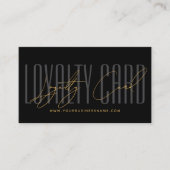 Modern typography script reward  treuekarte (Vorderseite)