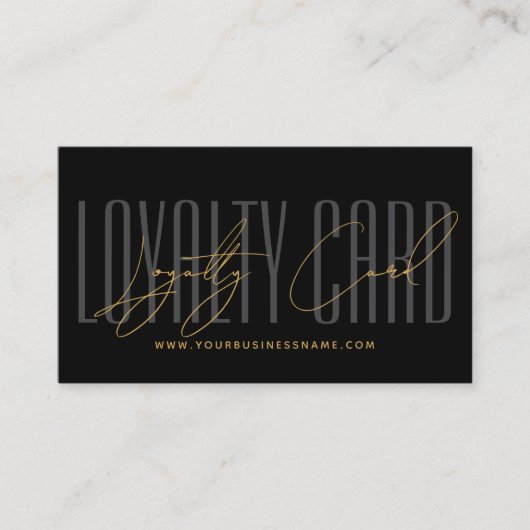 Modern typography script reward  treuekarte (Vorderseite)